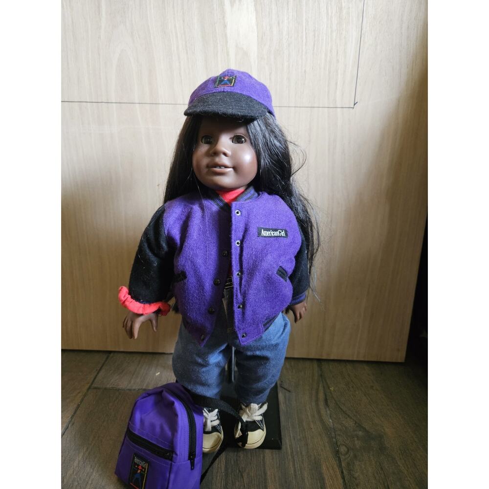 AG Addy Mold Doll Purple Varsity Jacket Blue Jean Basics School Gear 1
